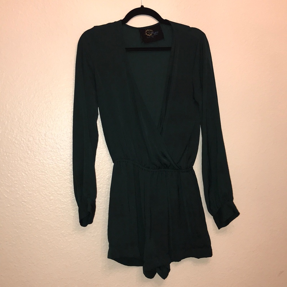 Blue life deep emerald romper